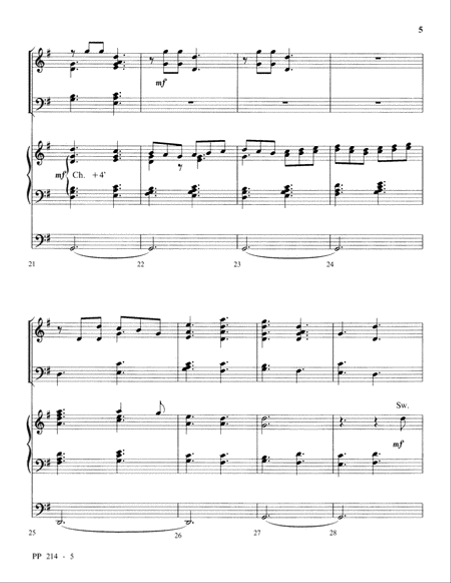 Sussex Carol For Bells And Organ 3-Octaves scores gallery preview page 5