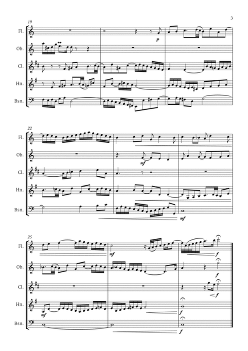 Fugue No. 1 from The Well-Tempered Clavier by Bach BWV 846 for Woodwind Quintet image number null