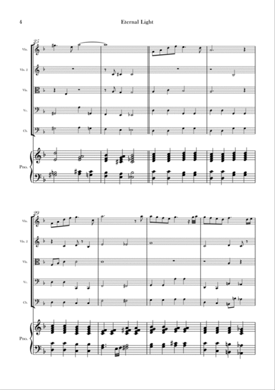 Eternal Light String Quintet scores gallery preview page 4