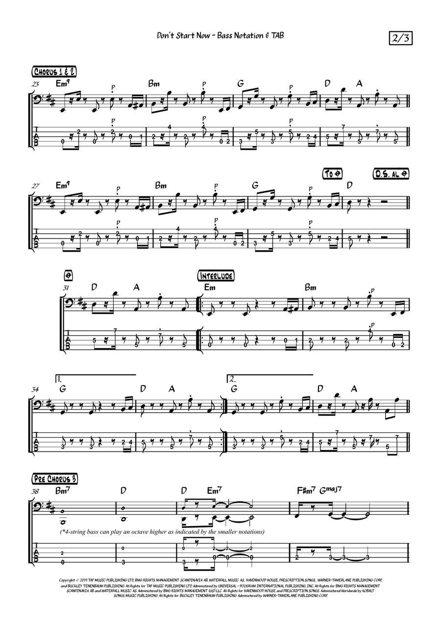 Don't Start Now Acoustic Guitar scores gallery preview page 5