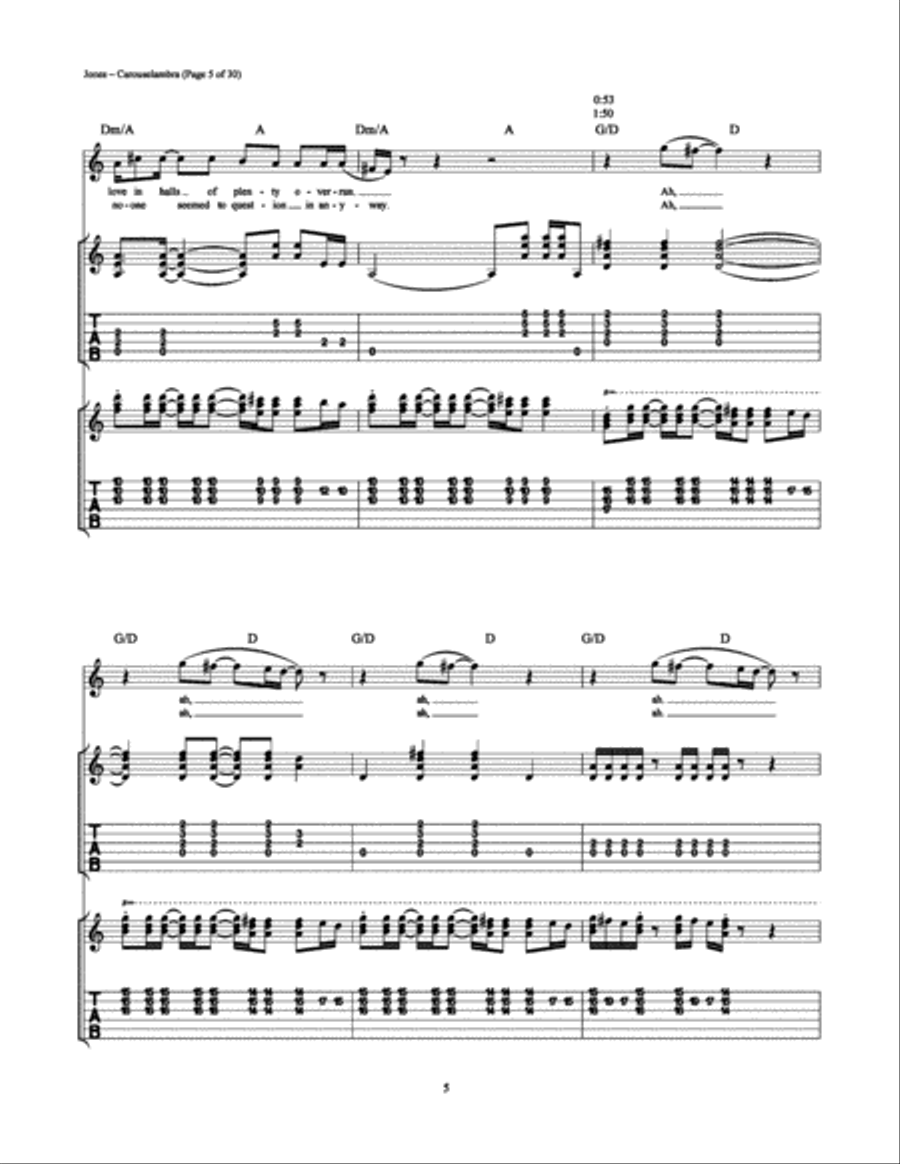 Carouselambra Electric Guitar scores gallery preview page 5