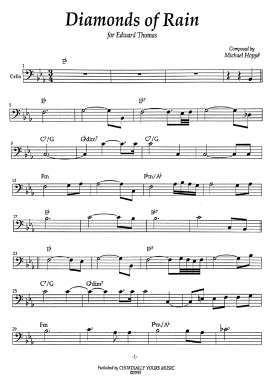 Diamonds of Rain Small Ensemble scores gallery preview page 1