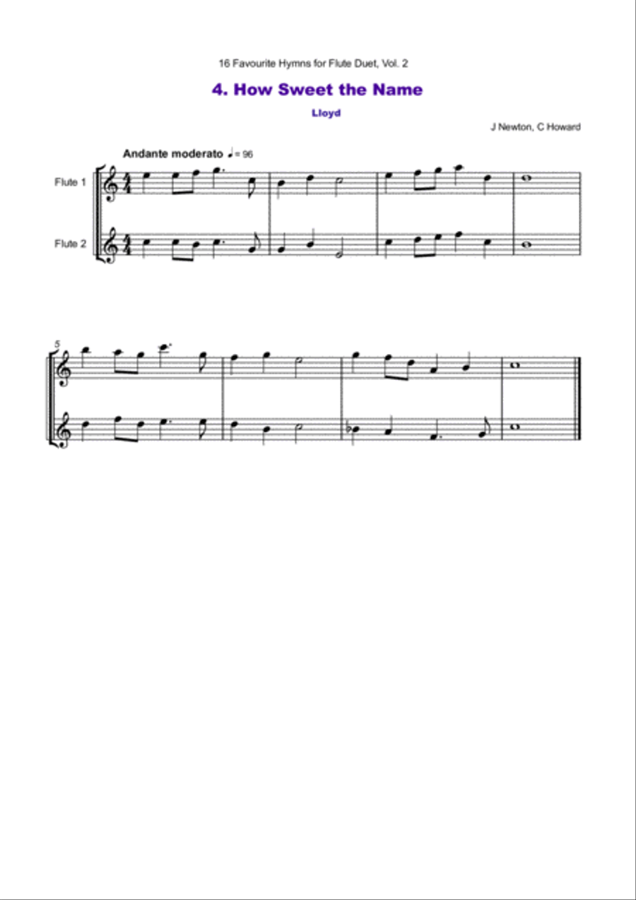 16 Favourite Hymns Vol.2 for Flute Duet Flute Duet scores gallery preview page 5
