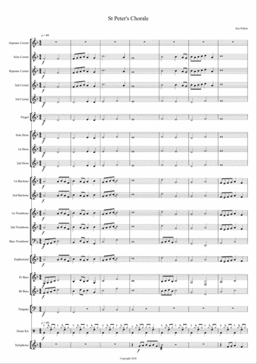 St Peter's Chorale Brass Ensemble scores gallery preview page 1