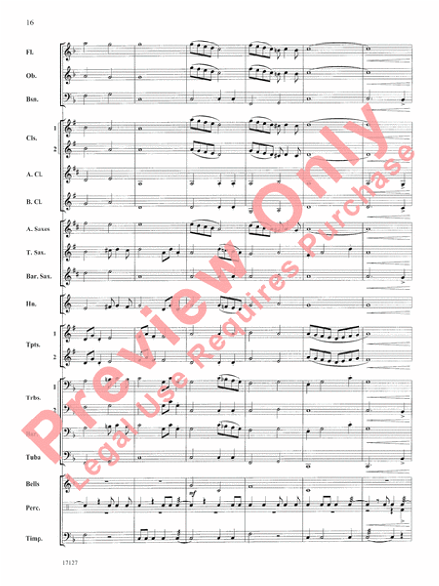 The Earl of Oxford's March Concert Band scores gallery preview page 17