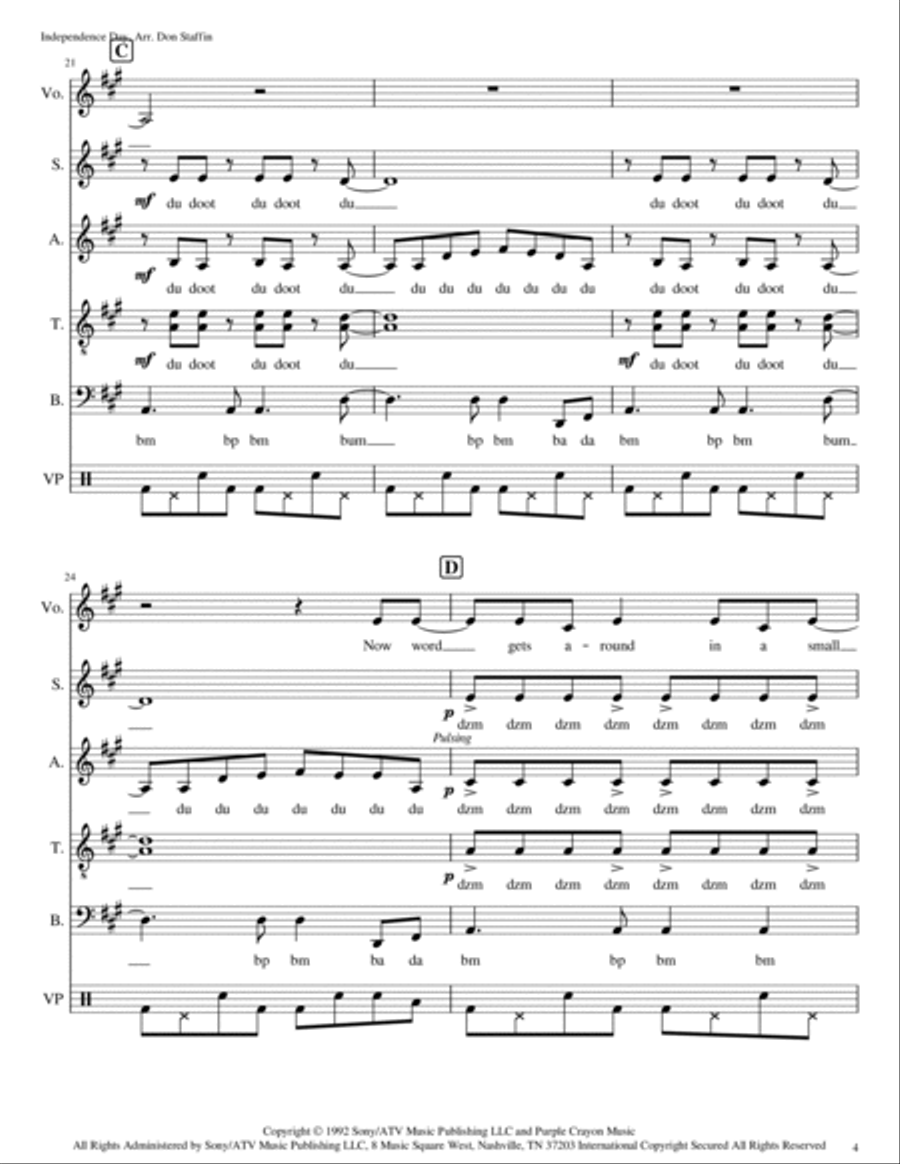 Independence Day Independence Day 4-Part scores gallery preview page 4