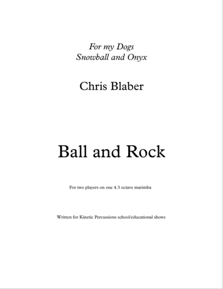 Ball and Rock Percussion Ensemble scores gallery preview page 1