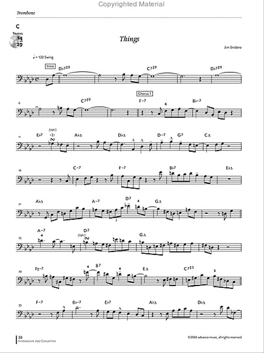 Intermediate Jazz Conception -- Trombone Baritone Horn scores gallery preview page 13