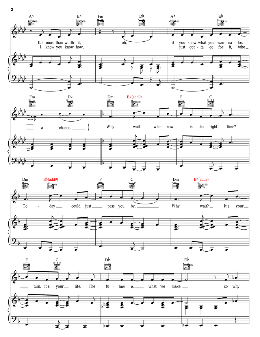 Why Wait Piano, Vocal, Guitar scores gallery preview page 2