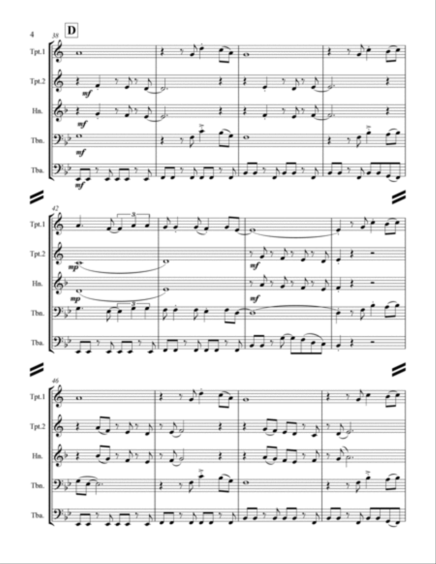 Feliz Navidad Horn scores gallery preview page 5