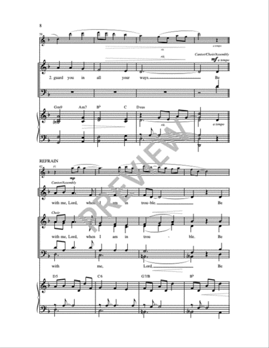 Be with Me, Lord: Psalm 91 4-Part scores gallery preview page 12