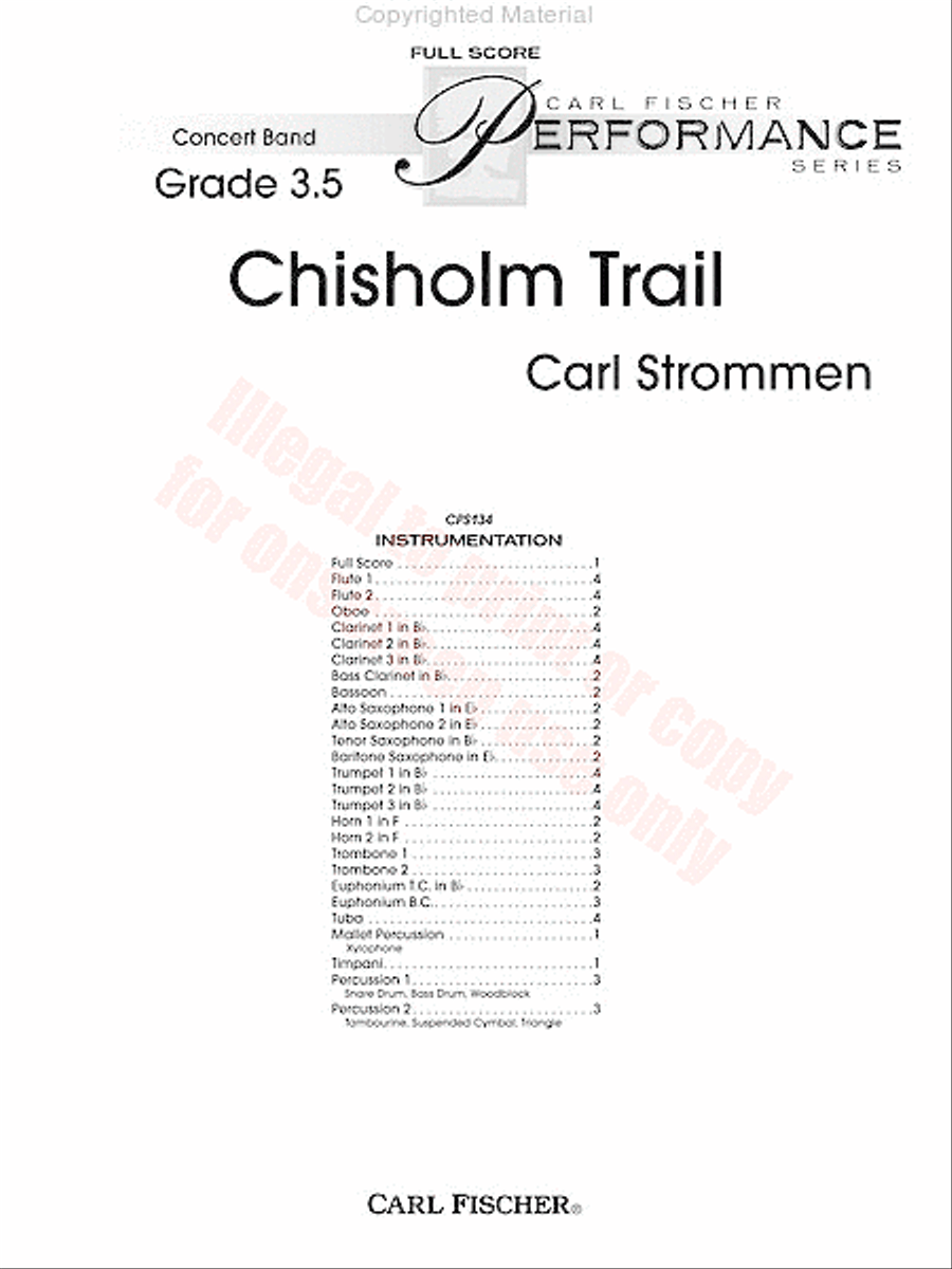 Chisholm Trail Concert Band scores gallery preview page 2