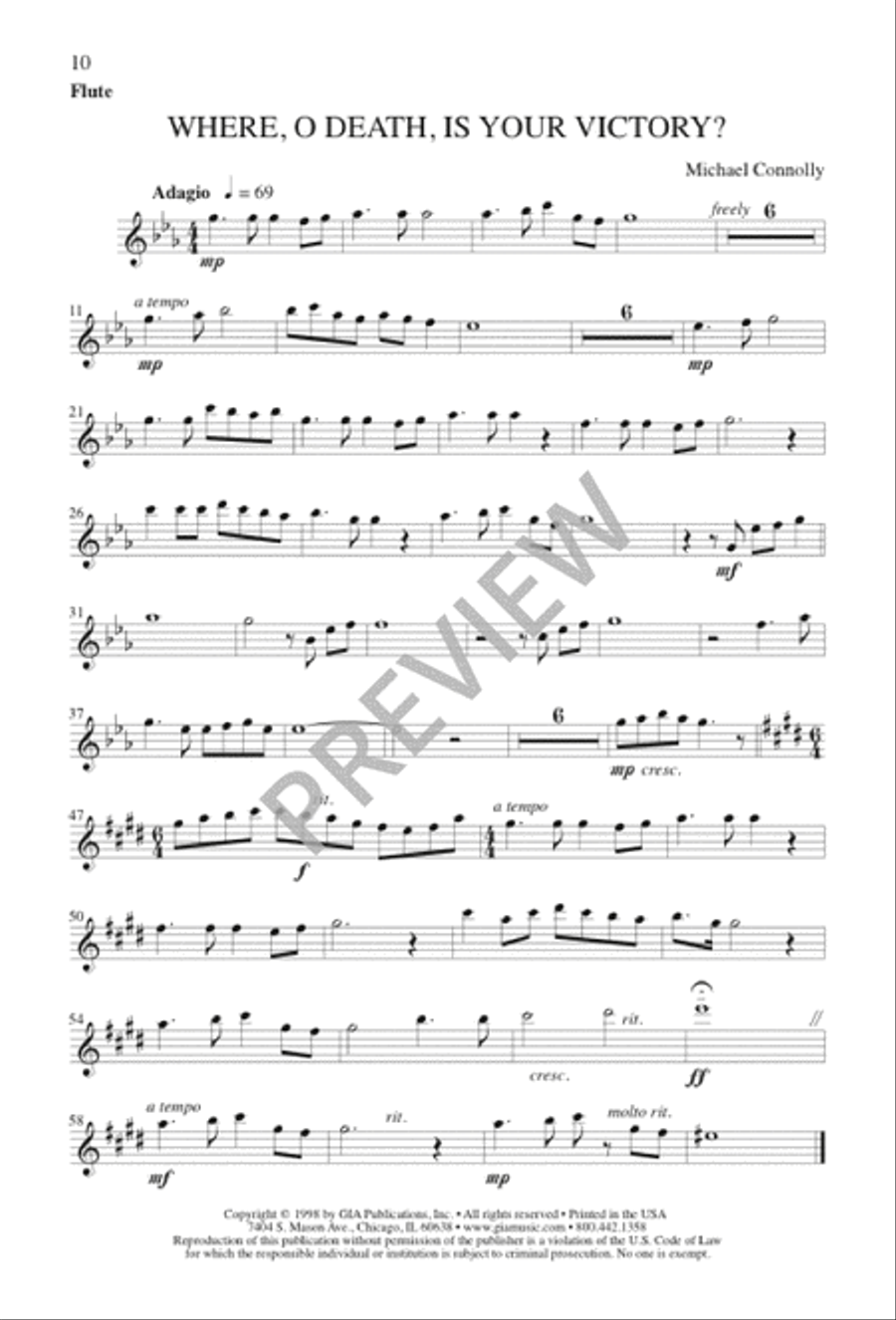 Where, O Death, Is Your Victory? 4-Part scores gallery preview page 10