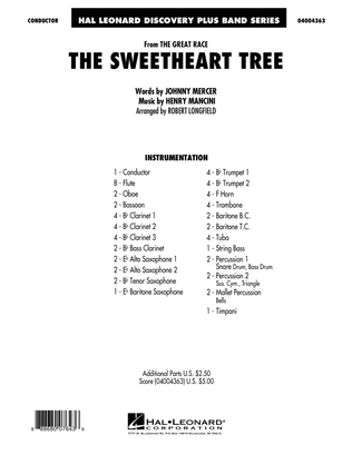 The Sweetheart Tree (from The Great Race) - Conductor Score (Full Score)