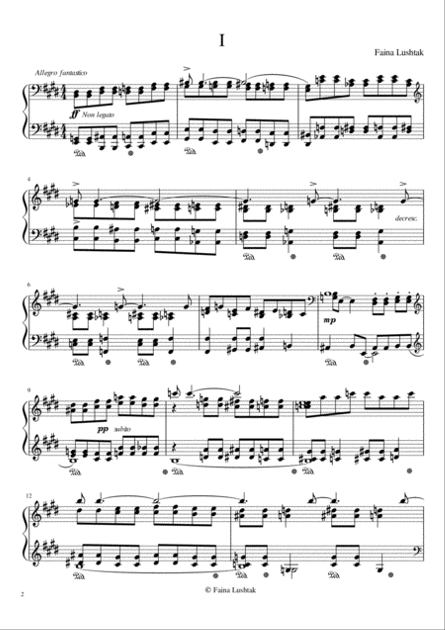 5 Preludes - Faina Lushtak Piano Solo scores gallery preview page 2