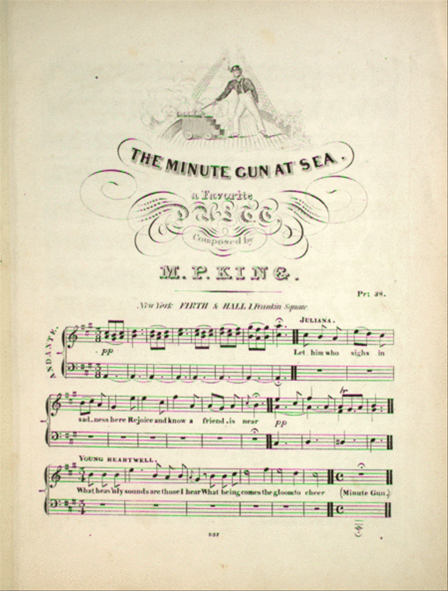 The Minute Gun at Sea. A Favorite Duett Voice scores gallery preview page 1