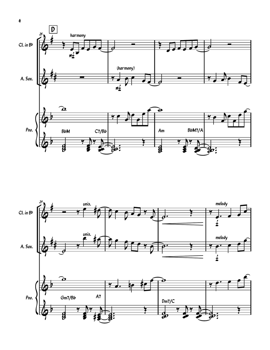 Autumn Leaves Woodwind Duet scores gallery preview page 4