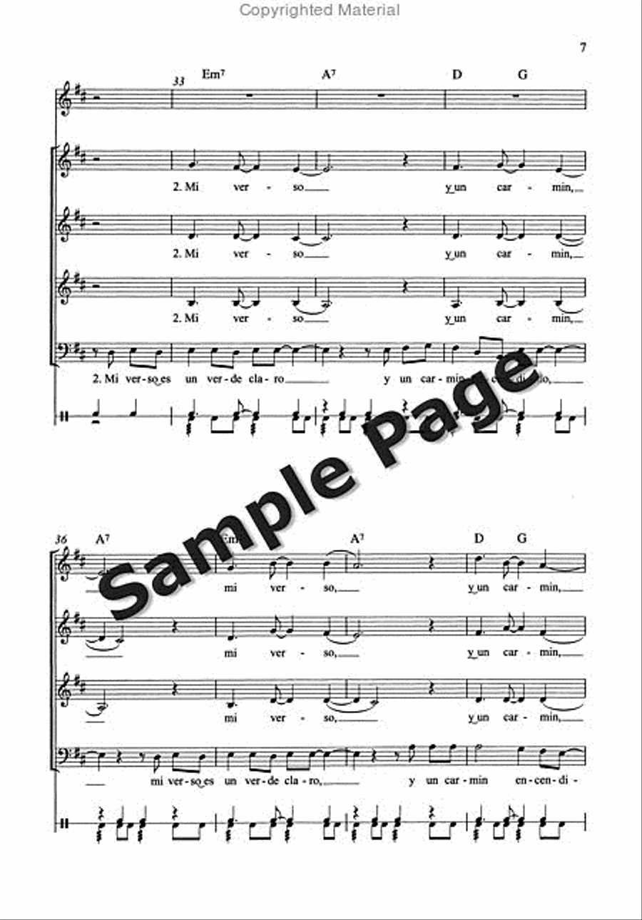Fernandez Diaz Guantanamera (becker) Mixed Choir scores gallery preview page 8