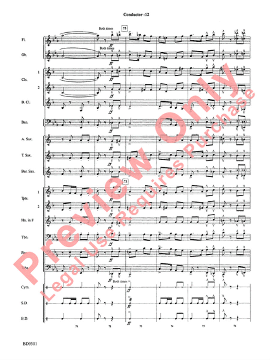 The Chimes of Liberty Concert Band scores gallery preview page 14