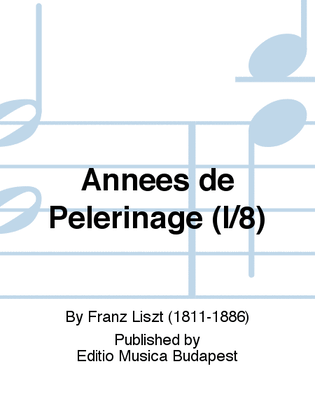 Book cover for Années De Pelerinage (I/8)