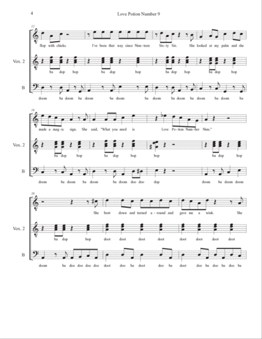 Love Potion Number 9 Love Potion Number 9 4-Part scores gallery preview page 4