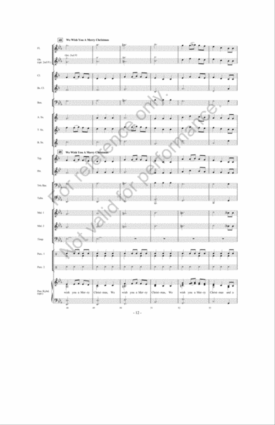Songs Of Christmas Cheer! Concert Band scores gallery preview page 11