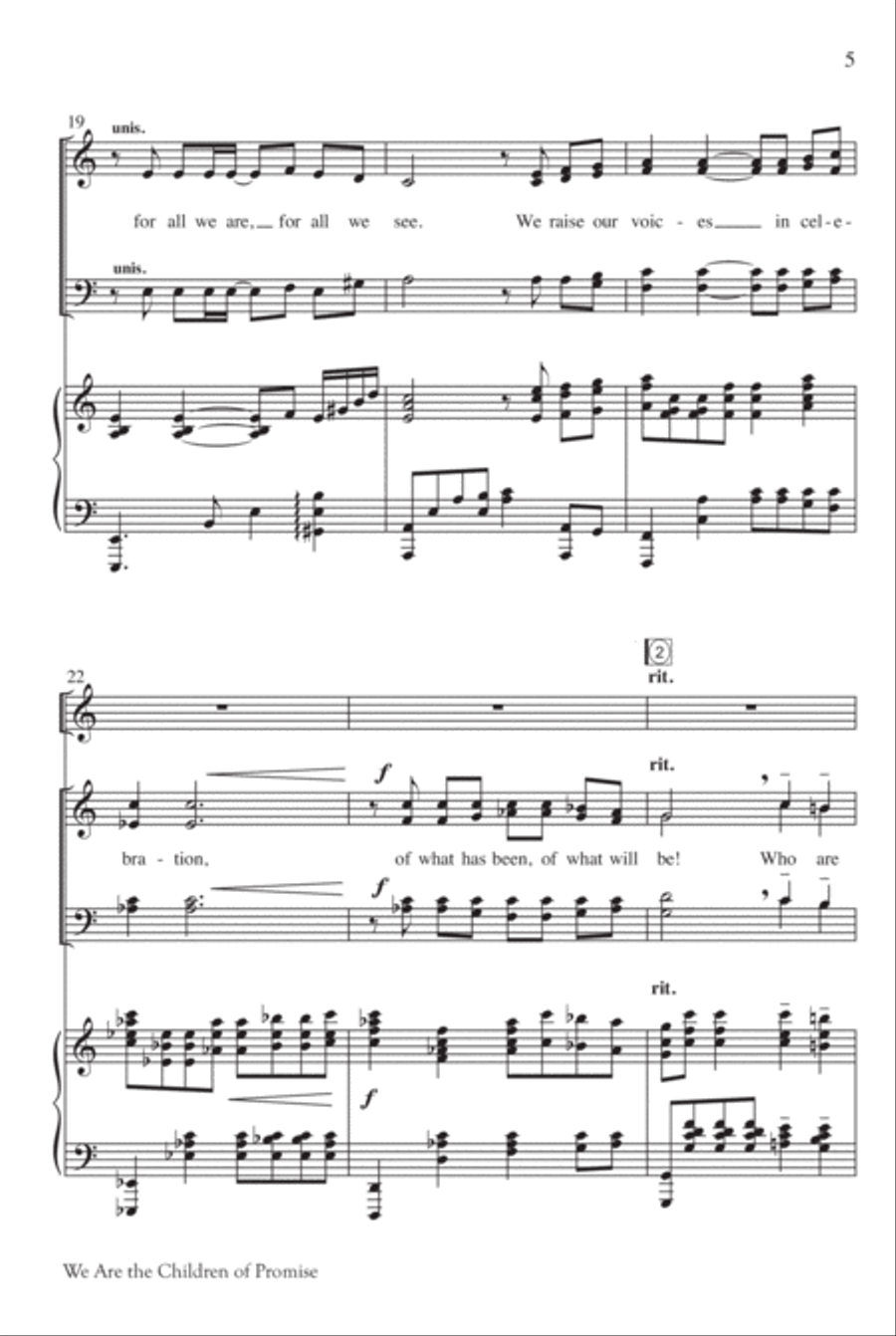 We Are the Children of Promise 4-Part scores gallery preview page 4