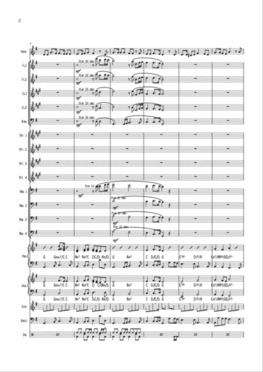 Holy City, The (Big Band Vocal) Jazz Ensemble scores gallery preview page 2