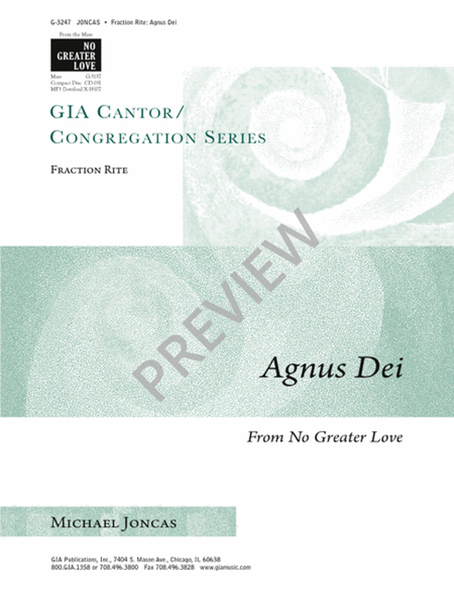 Fraction Rite: Agnus Dei