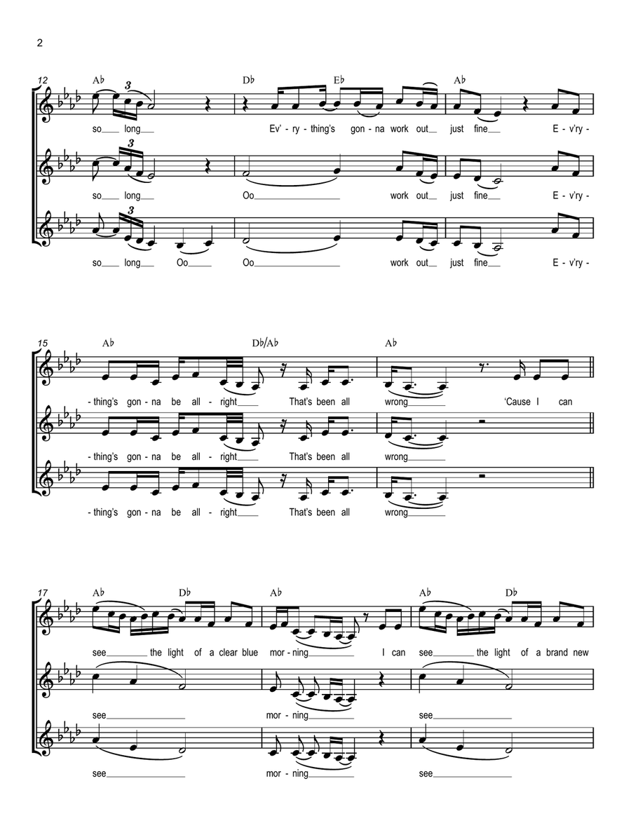 Light Of A Clear Blue Morning 3-Part scores gallery preview page 2