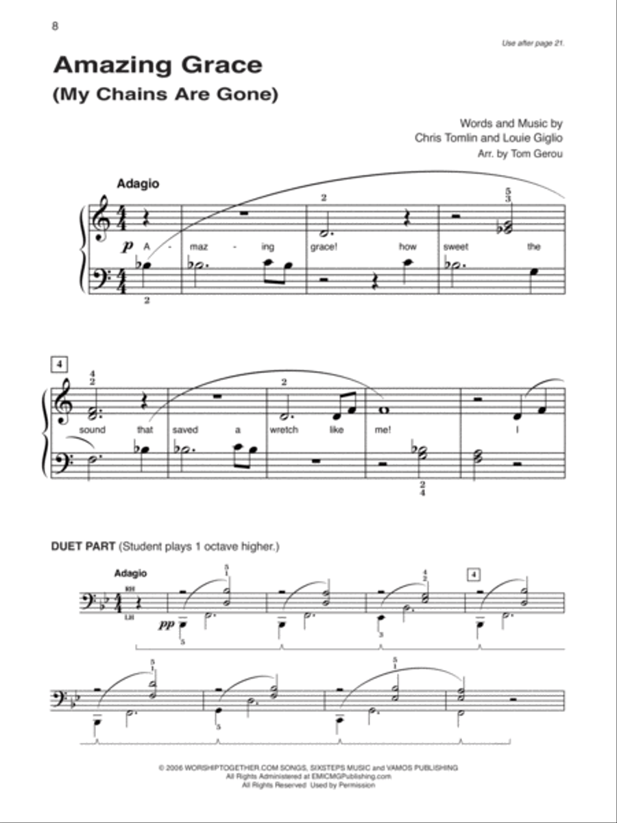 Alfred's Basic Piano Course Praise Hits, Level 1B Piano Method scores gallery preview page 2