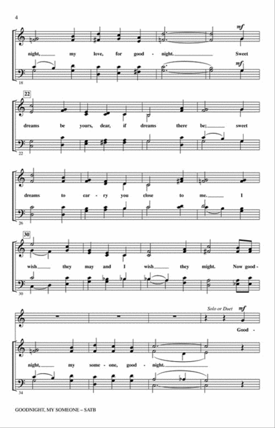 Goodnight, My Someone 4-Part scores gallery preview page 3