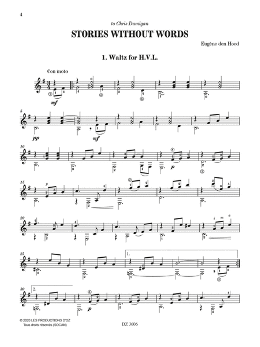 Stories without Words Stories without Words Classical Guitar scores gallery preview page 2