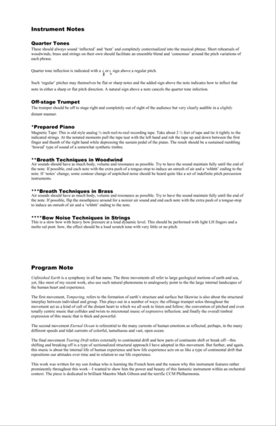 Unfinished Earth-for orchestra Full Orchestra scores gallery preview page 5