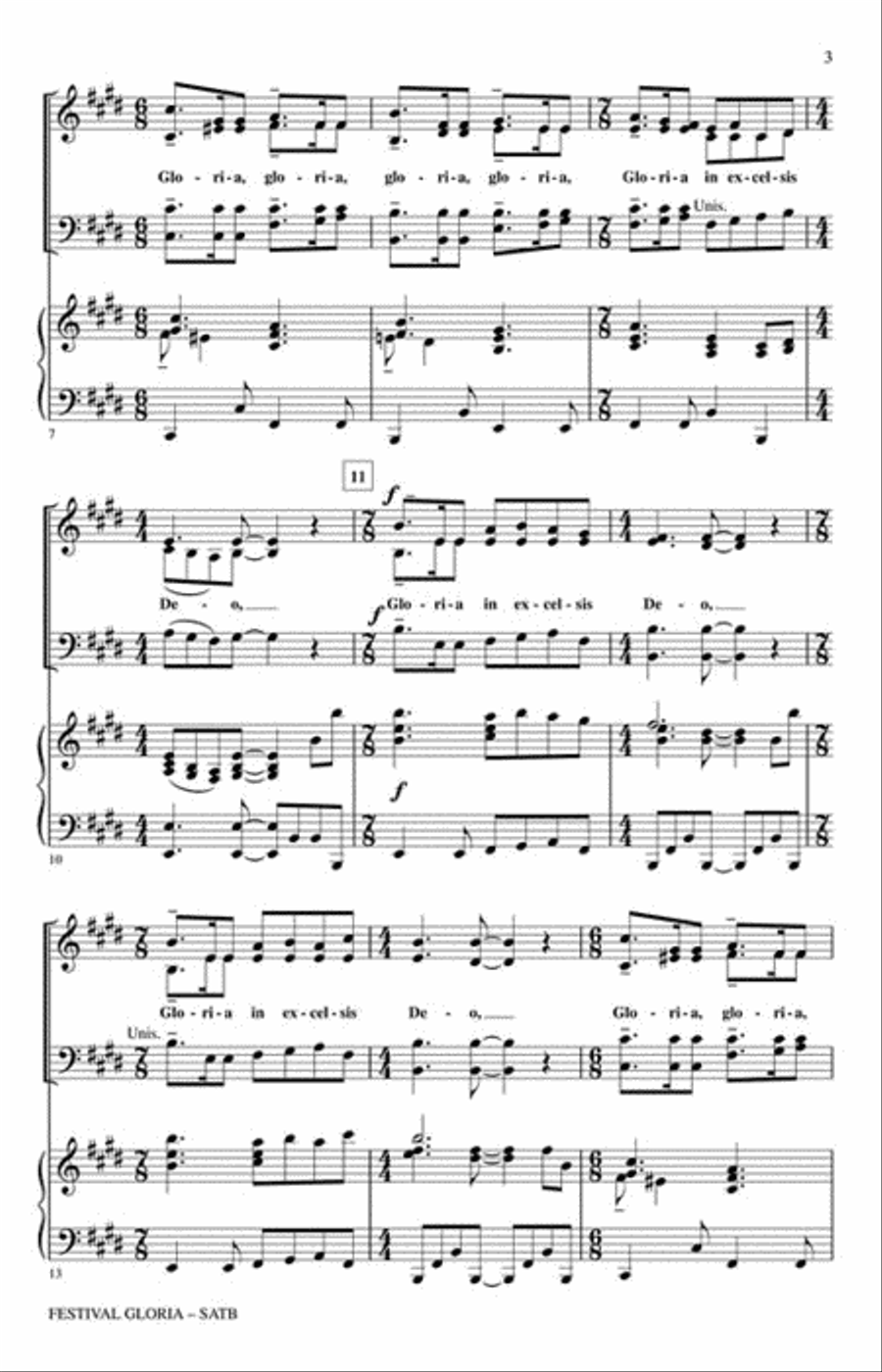 Festival Gloria 4-Part scores gallery preview page 3