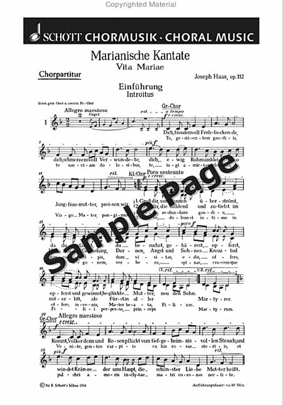 Haas J Marianische Kantate Op112 SA scores gallery preview page 2
