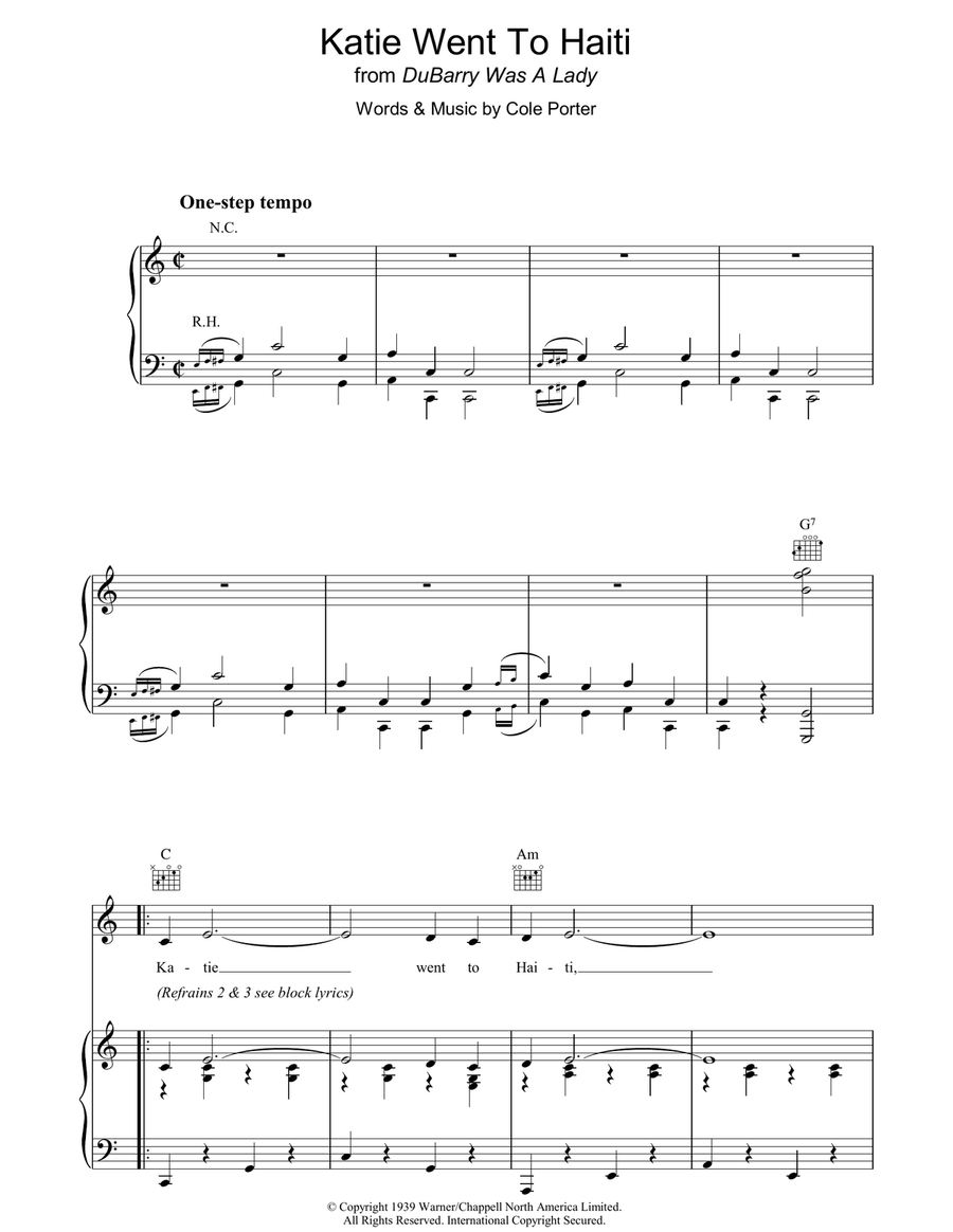 Katie Went To Haiti Katie Went To Haiti Guitar scores gallery preview page 1