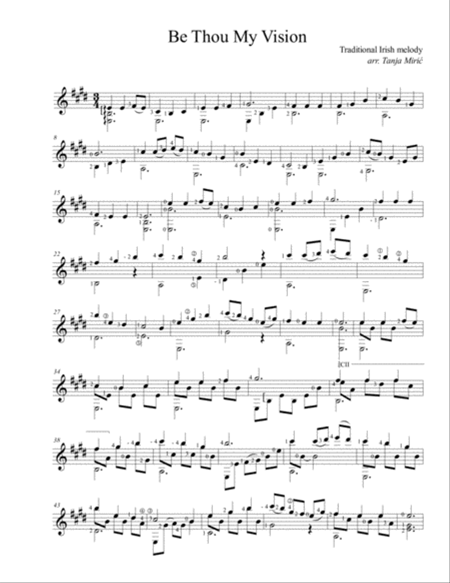 Be Thou My Vision Guitar Solo scores gallery preview page 1