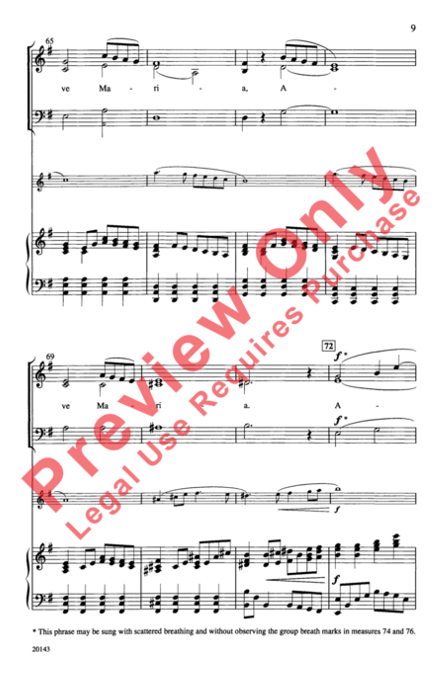 Ave Maria Ave Maria 3-Part scores gallery preview page 10