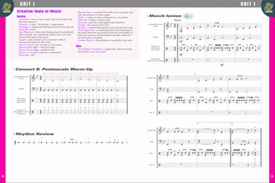 Band Expressions, Book Two Student Edition Concert Band Methods scores gallery preview page 3
