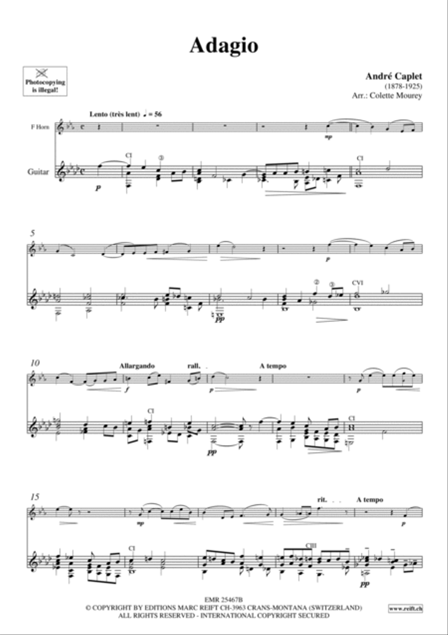 Adagio Adagio Horn scores gallery preview page 4