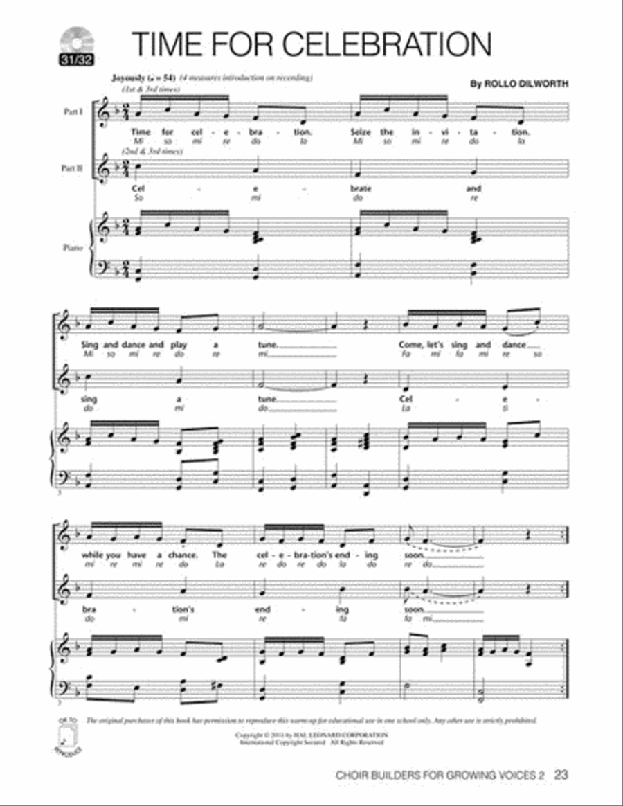 Choir Builders for Growing Voices 2 Choir scores gallery preview page 5