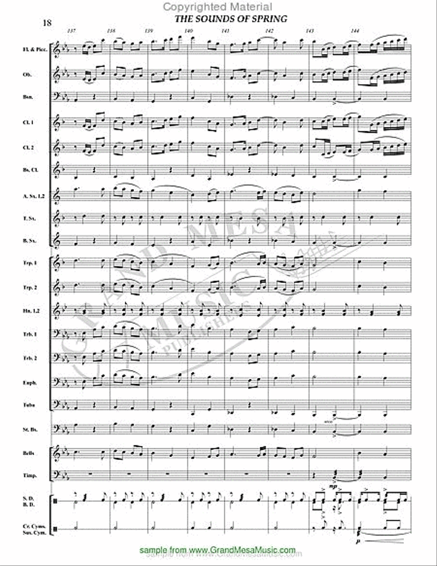 The Sounds of Spring The Sounds of Spring Concert Band scores gallery preview page 19