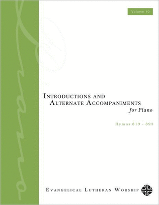 Book cover for Introductions and Alternate Accompaniments for Piano, Volume 10
