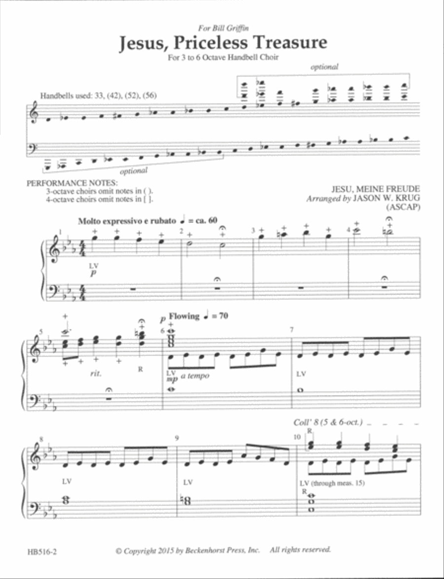 Jesus, Priceless Treasure 5-Octaves scores gallery preview page 2