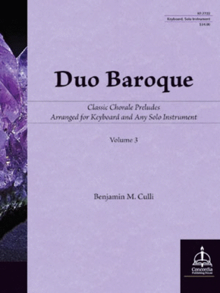 Book cover for Duo Baroque: Classic Chorale Preludes Arranged for Keyboard and Any Solo Instrument, Vol. 3
