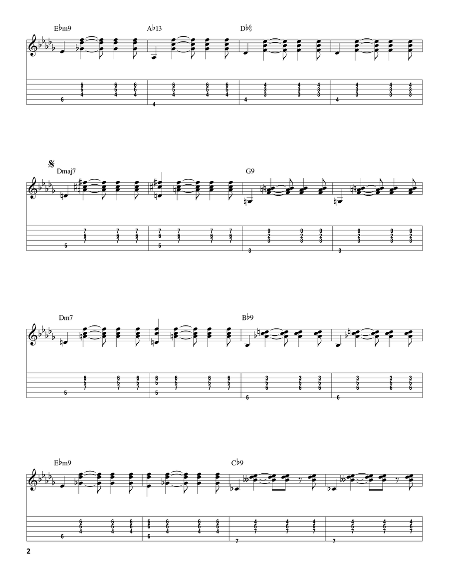 The Girl From Ipanema (Garota De Ipanema) Electric Guitar scores gallery preview page 2