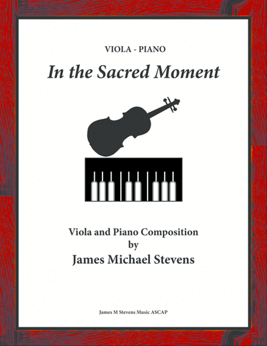 In the Sacred Moment - Viola & Piano Viola scores gallery preview page 1