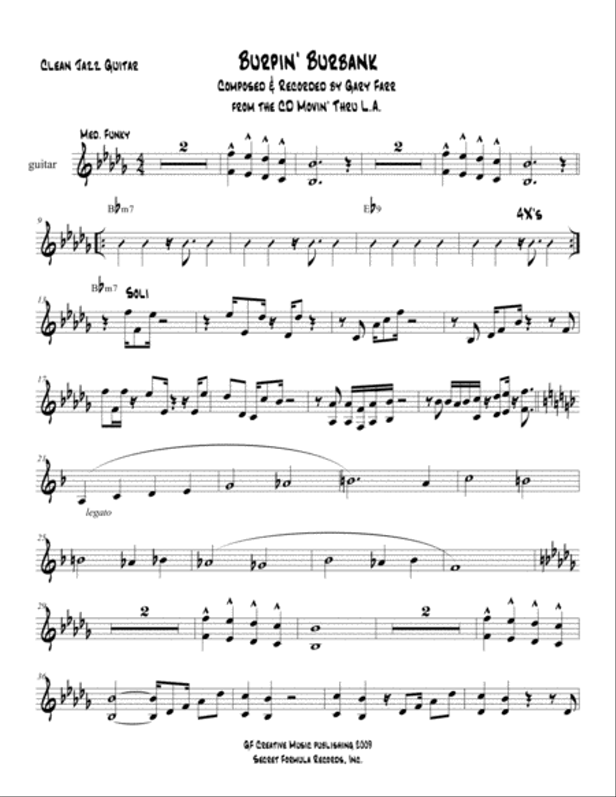 Burpin' Burbank Jazz Ensemble scores gallery preview page 1