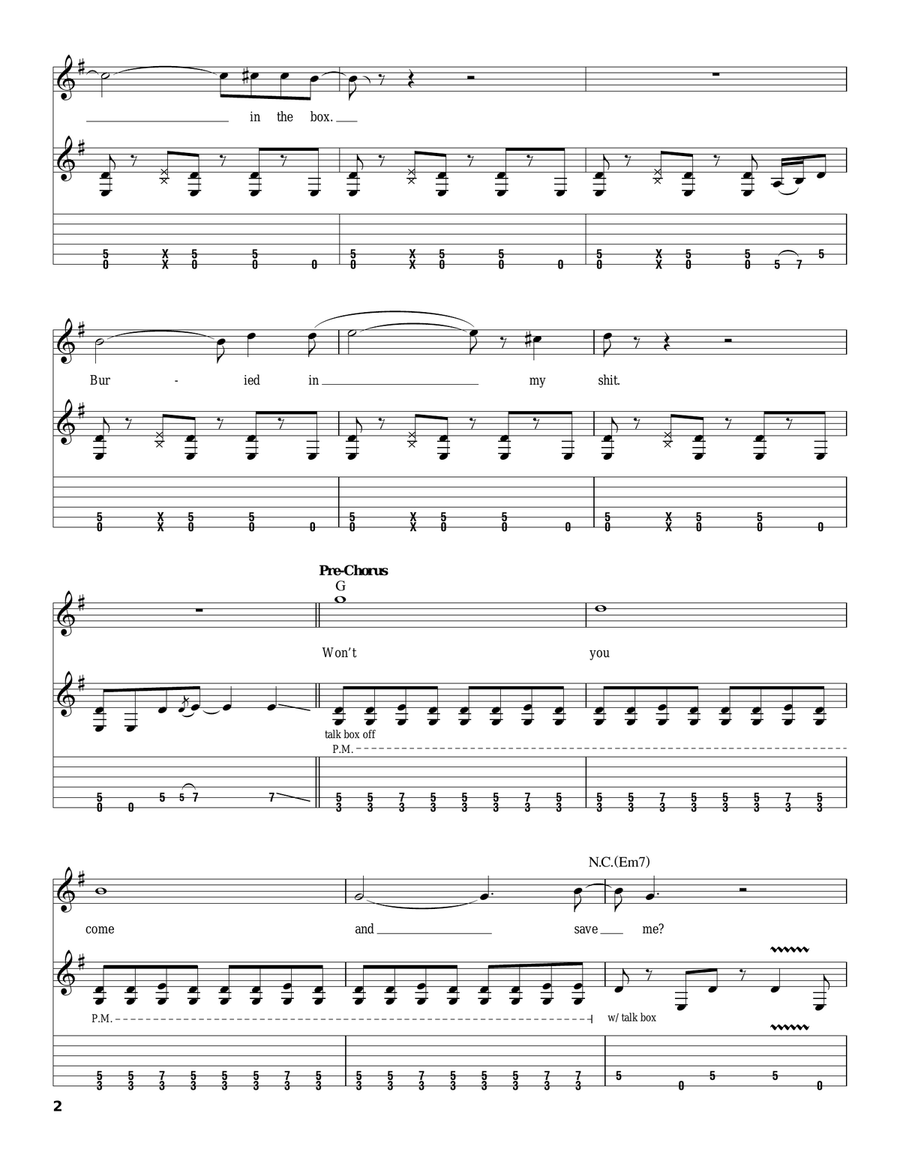 Man In The Box Acoustic Guitar scores gallery preview page 2